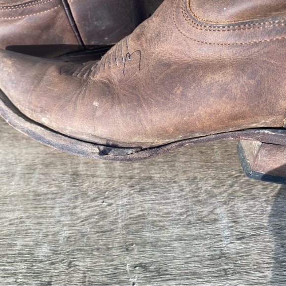 Tony Lama-women’s Leather Brown Cowgirl /Western Boot Size 7 - Picture 5 of 14